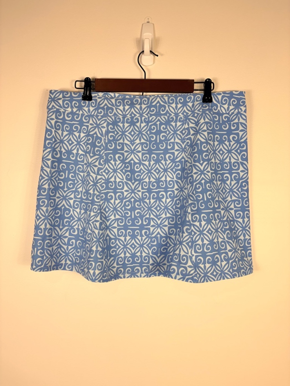 Ripskirt Hawaii Blue White Print Wrap Skirt Swim Coverup Adjustable Beach - Picture 2 of 6
